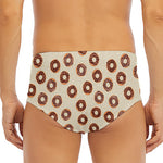 Chocolate Donuts Pattern Print Men's Triangle Swim Briefs