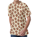 Chocolate Donuts Pattern Print Men's Velvet T-Shirt