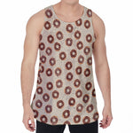 Chocolate Donuts Pattern Print Men's Velvet Tank Top