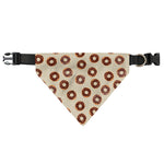 Chocolate Donuts Pattern Print Over The Collar Dog Bandana