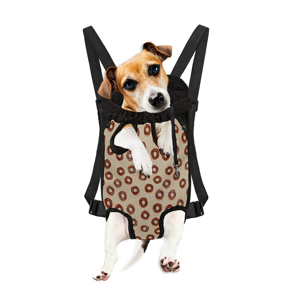 Chocolate Donuts Pattern Print Pet Carrier Backpack