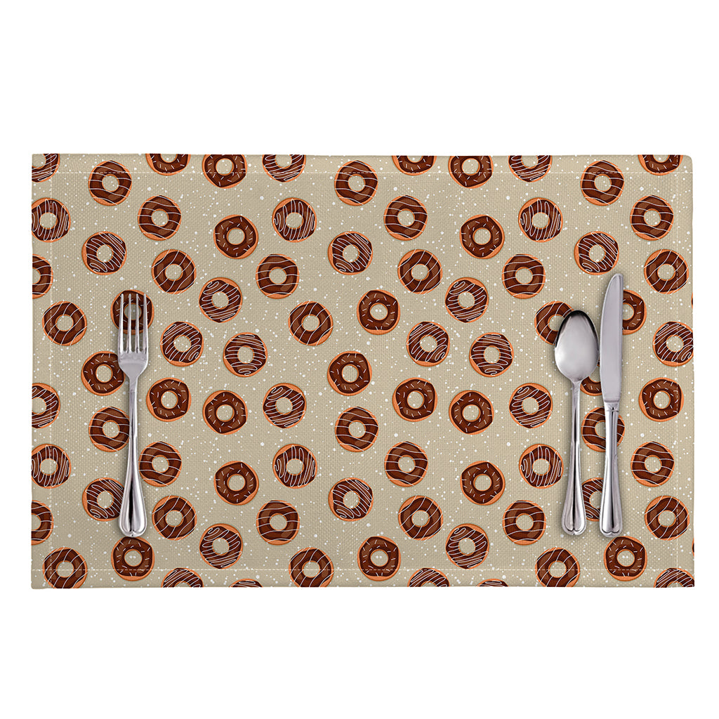 Chocolate Donuts Pattern Print Placemat