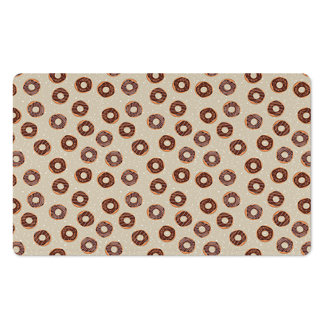 Chocolate Donuts Pattern Print Polyester Doormat