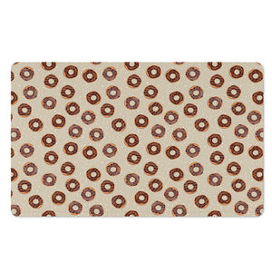 Chocolate Donuts Pattern Print Polyester Doormat