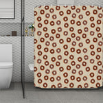 Chocolate Donuts Pattern Print Polyester Shower Curtain