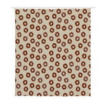 Chocolate Donuts Pattern Print Polyester Shower Curtain