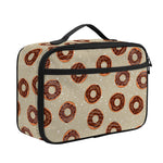 Chocolate Donuts Pattern Print Portable Lunch Bag