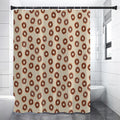 Chocolate Donuts Pattern Print Premium Shower Curtain