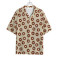 Chocolate Donuts Pattern Print Rayon Hawaiian Shirt