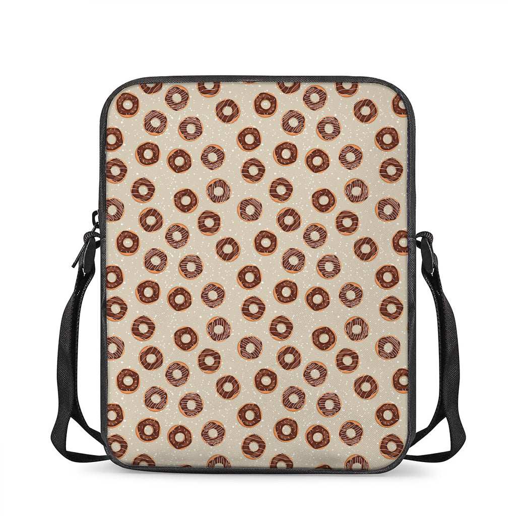 Chocolate Donuts Pattern Print Rectangular Crossbody Bag