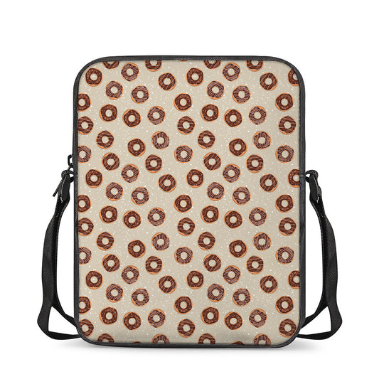 Chocolate Donuts Pattern Print Rectangular Crossbody Bag