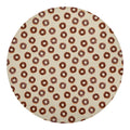 Chocolate Donuts Pattern Print Round Blanket