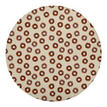 Chocolate Donuts Pattern Print Round Blanket