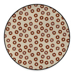 Chocolate Donuts Pattern Print Round Floor Mat