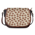 Chocolate Donuts Pattern Print Saddle Bag