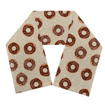 Chocolate Donuts Pattern Print Scarf
