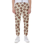 Chocolate Donuts Pattern Print Scuba Joggers