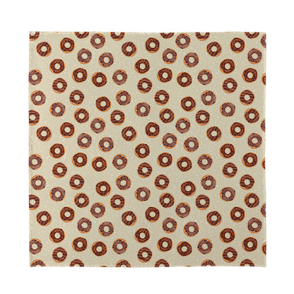 Chocolate Donuts Pattern Print Silk Bandana