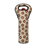 Chocolate Donuts Pattern Print Single Neoprene Wine Tote