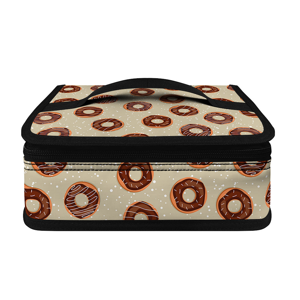Chocolate Donuts Pattern Print Small Lunch Bag