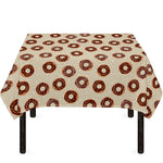 Chocolate Donuts Pattern Print Tablecloth