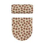 Chocolate Donuts Pattern Print Toilet Lid And Tank Cover Set