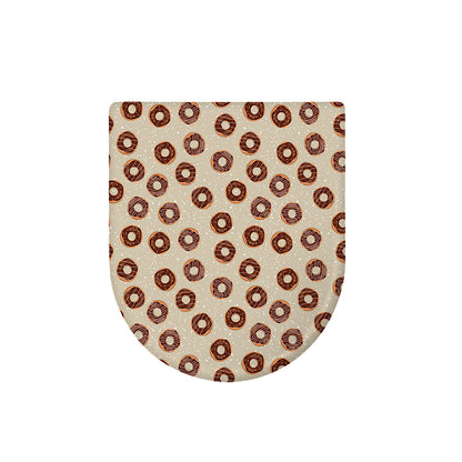 Chocolate Donuts Pattern Print Toilet Lid Cover
