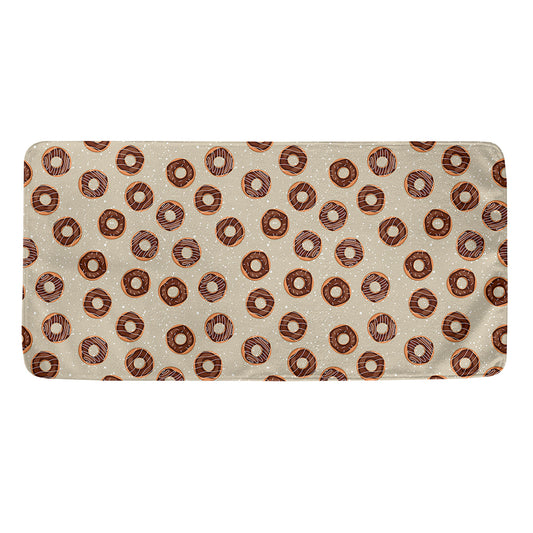 Chocolate Donuts Pattern Print Towel