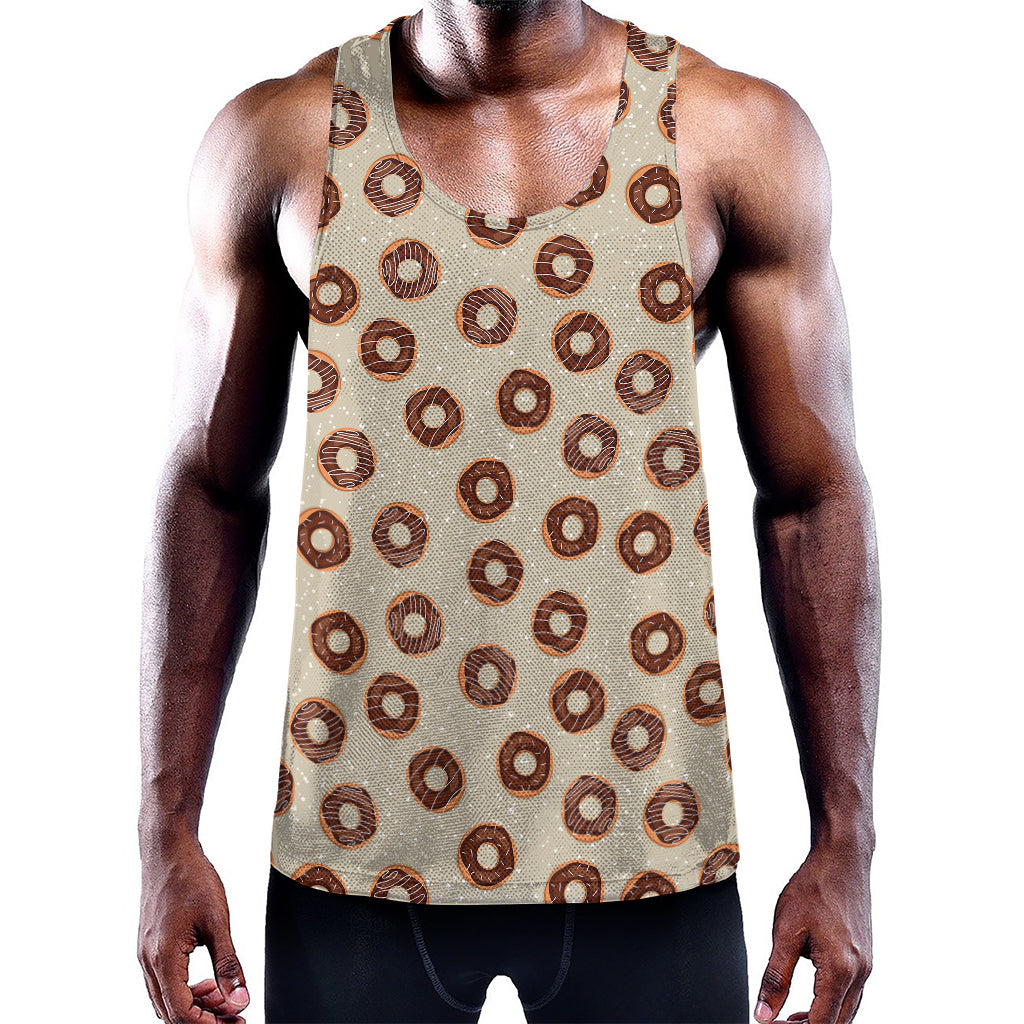 Chocolate Donuts Pattern Print Training Tank Top