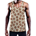 Chocolate Donuts Pattern Print Men's Workout Tank Top