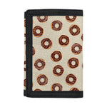 Chocolate Donuts Pattern Print Trifold Wallet