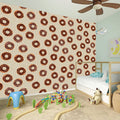 Chocolate Donuts Pattern Print Wall Sticker