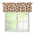 Chocolate Donuts Pattern Print Window Valance