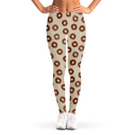 Chocolate Donuts Pattern Print Women's Leggings