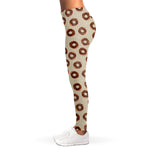 Chocolate Donuts Pattern Print Women's Leggings