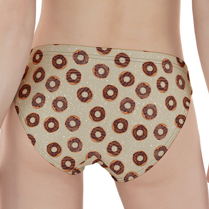 Chocolate Donuts Pattern Print Women's Panties
