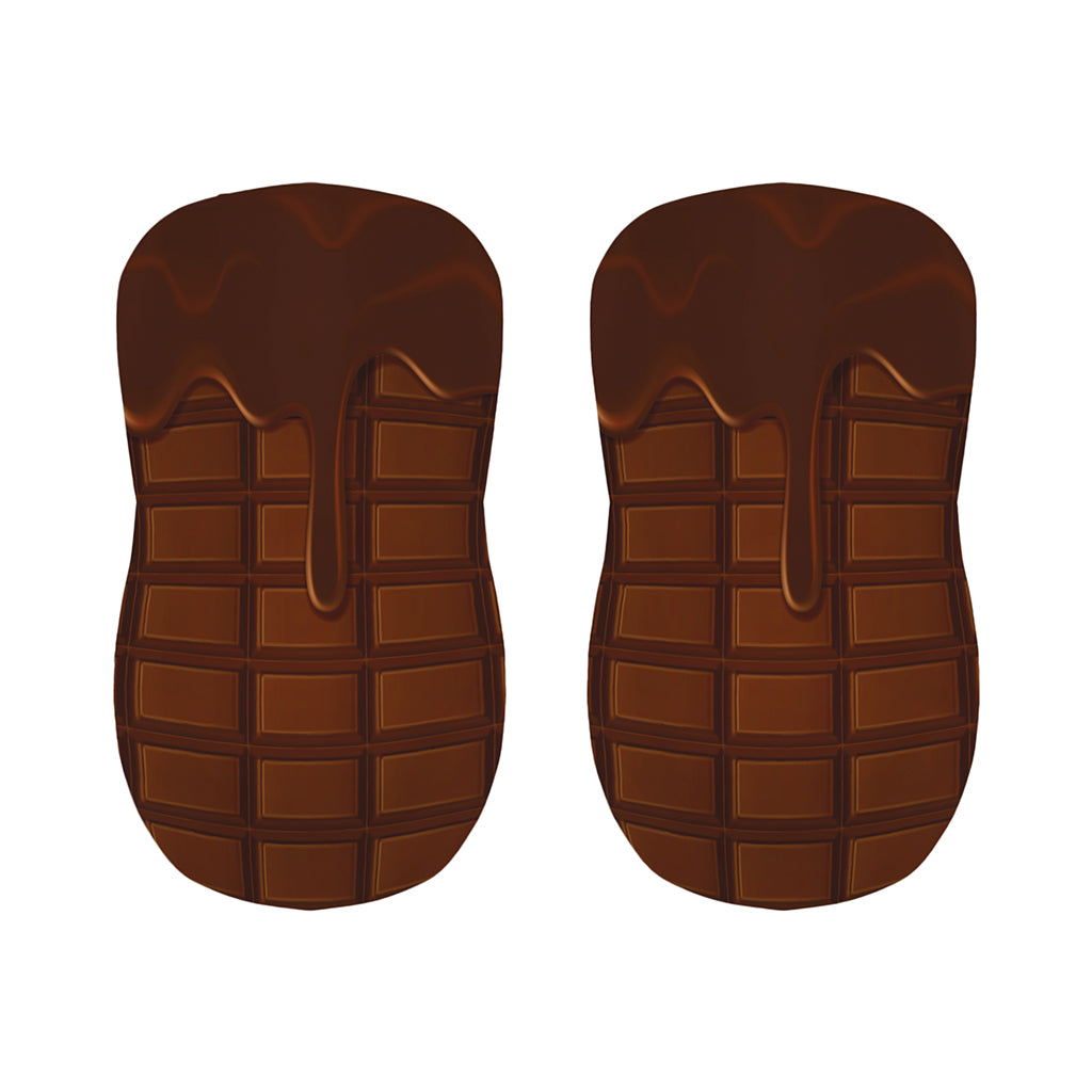 Chocolate Print Bar Stool Covers