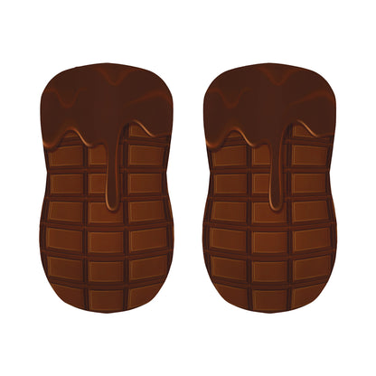 Chocolate Print Bar Stool Covers