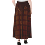 Chocolate Print Chiffon Maxi Skirt