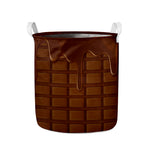 Chocolate Print Collapsible Laundry Basket