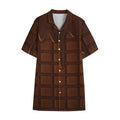 Chocolate Print Cotton Hawaiian Shirt