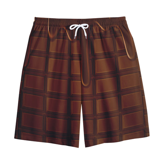 Chocolate Print Cotton Shorts