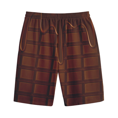 Chocolate Print Cotton Shorts