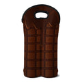 Chocolate Print Double Neoprene Wine Tote