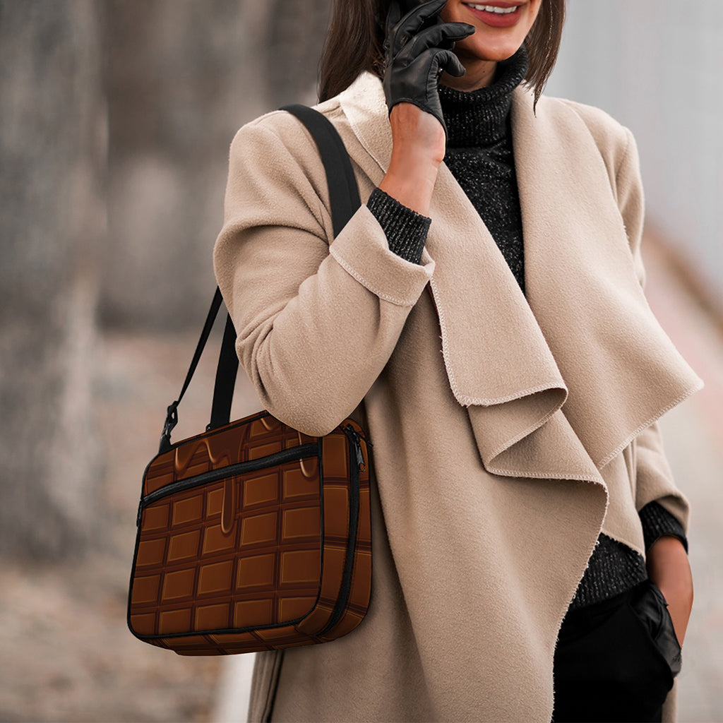 Chocolate Print Double Strap Bible Bag