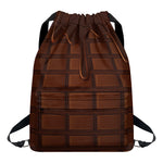 Chocolate Print Drawstring Backpack