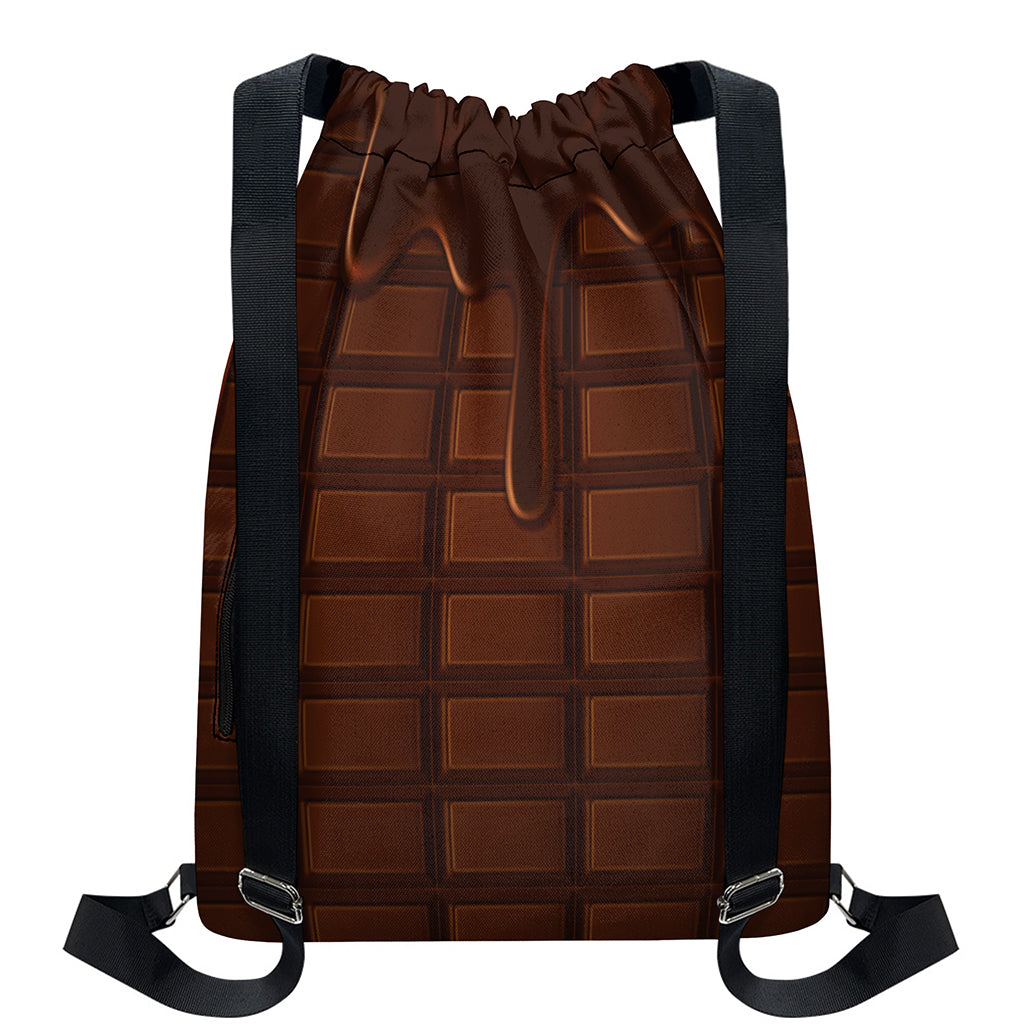 Chocolate Print Drawstring Backpack