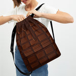 Chocolate Print Drawstring Backpack
