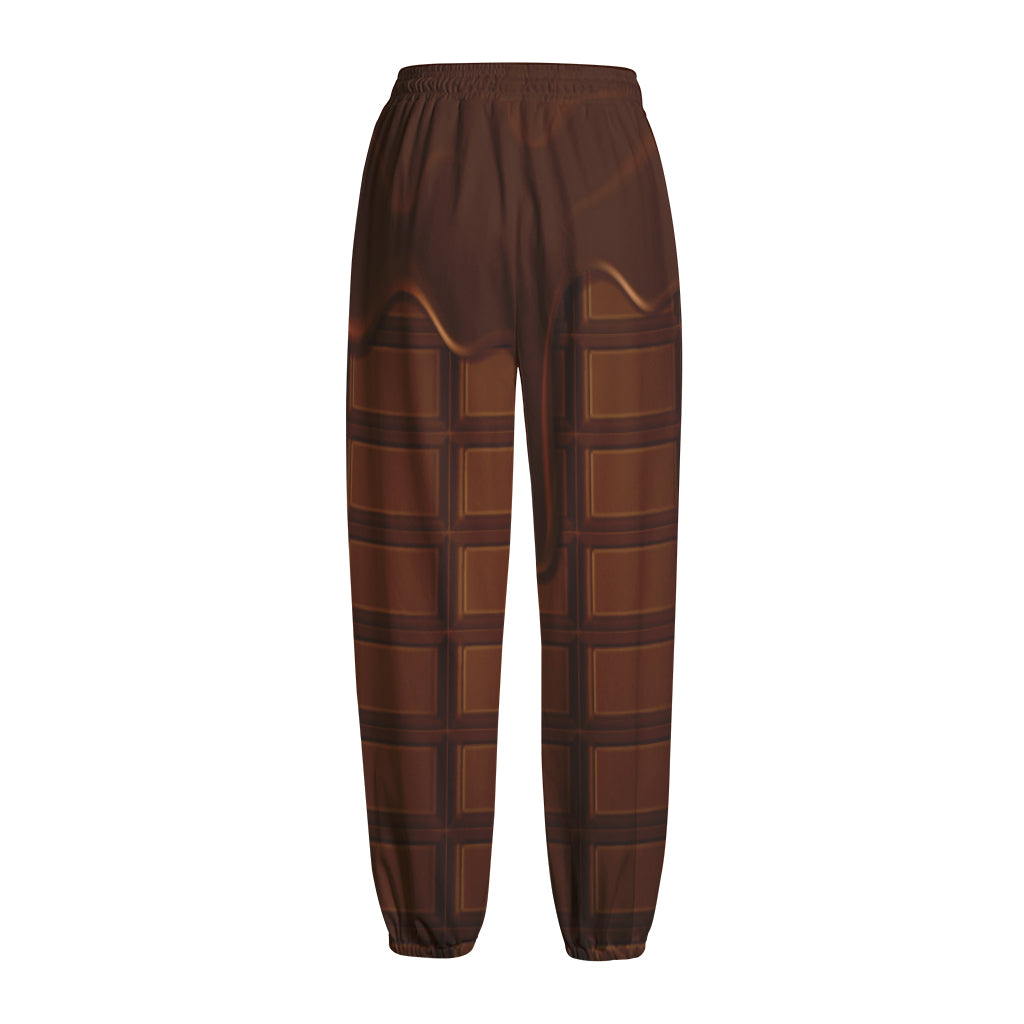 Chocolate Print Fleece Lined Knit Pants
