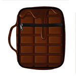 Chocolate Print Front Pocket Bible Bag